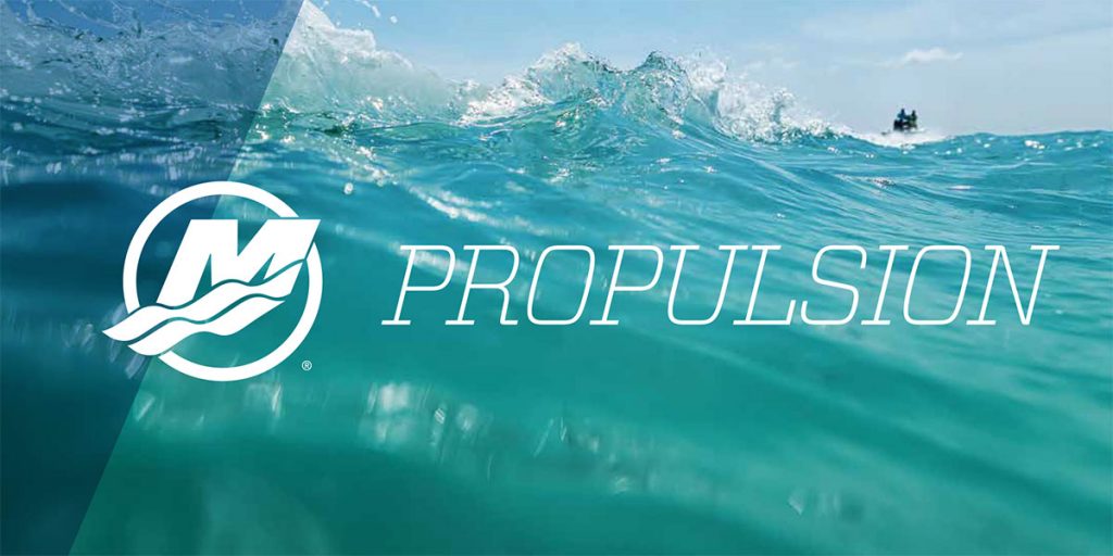 Propulsion Brochure Cover with the text "Propulsion" layered over top of an ocean wave.